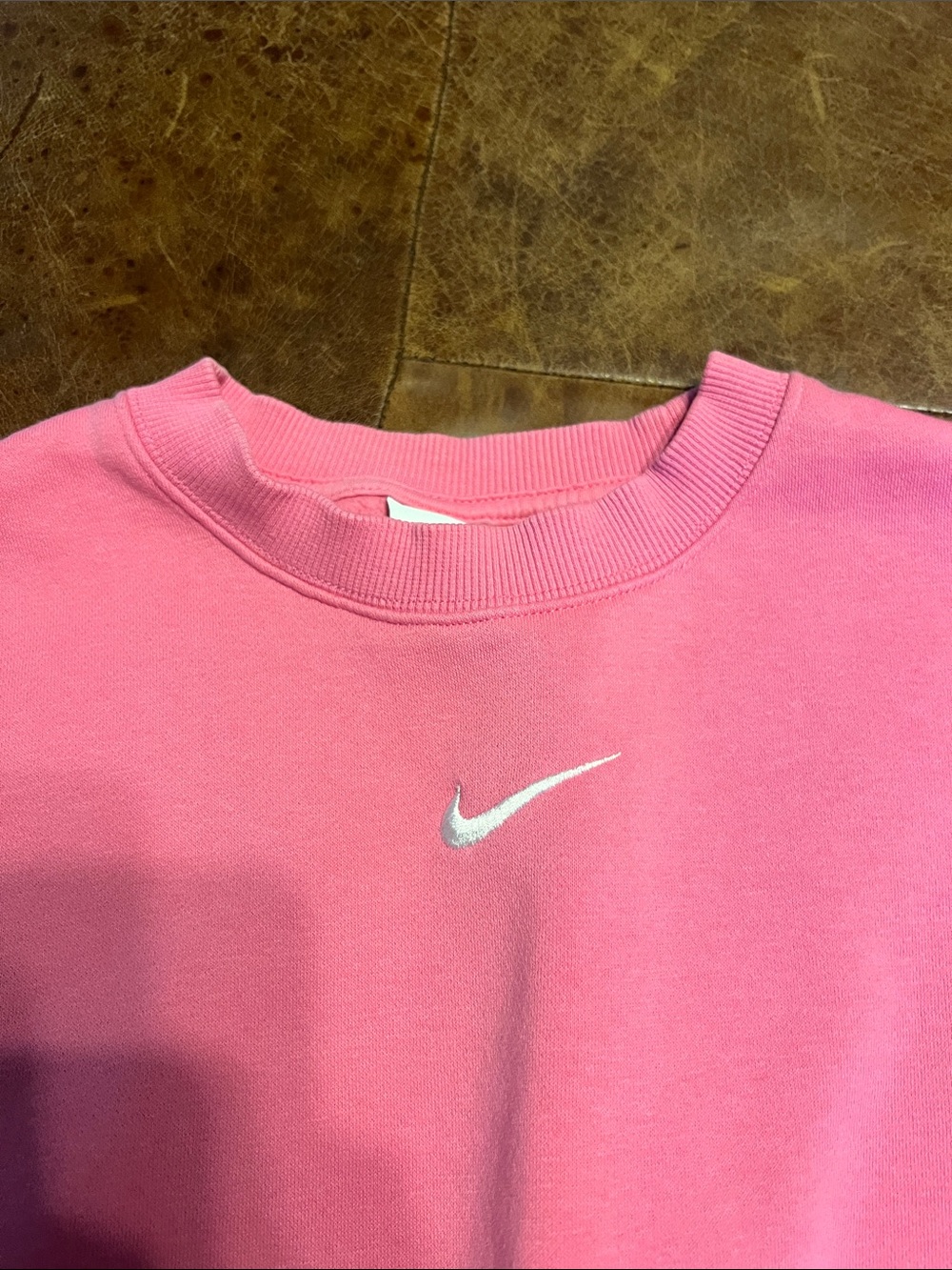 Nike Phoenix black oversized cropped sweatshirt pink womens size medium - Picture 2 of 4